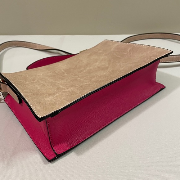 Spring Feather with Pink, Tan & White Handbag - Picture 3 of 9